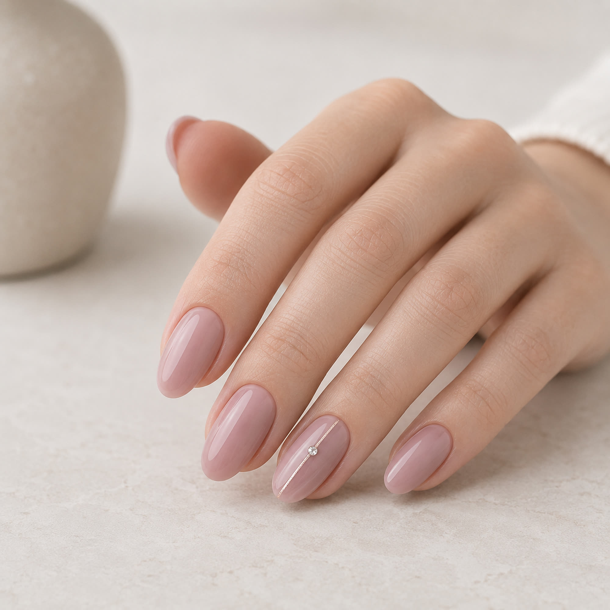 A minimalist nail design